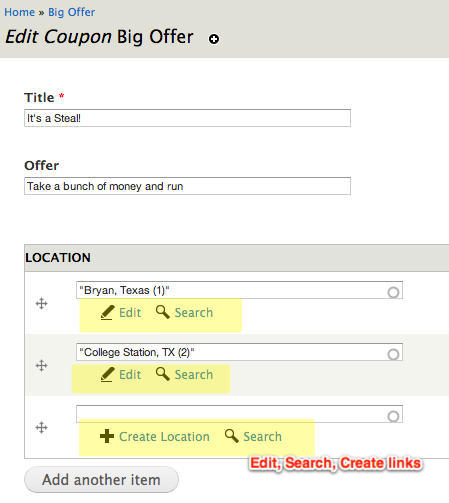 Screenshot of References Dialog in action